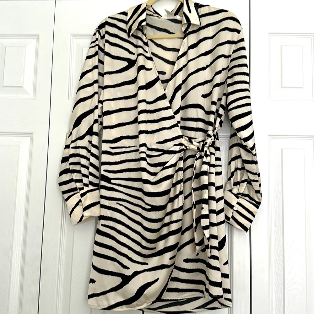 Zebra wrap dress